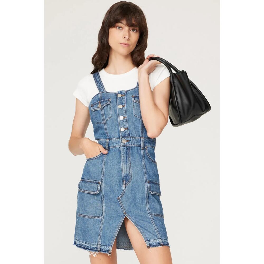 HUDSON Cargo Reconstructed Ultra-Soft Denim Dress Size L Little Springs RTR